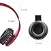 Old Shark Foldable Bluetooth Over-Ear Headphone for Kids, On-Ear Wireless Headset for Adults Built-in Mic with 3.5mm Audio Cable Red and Black