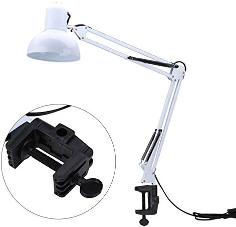 New Adjustable Swing Arm Drafting Design Office Studio Clamp Table Desk Lamp Light - White