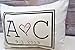 Personalized Pillow Two hearts 2 Hearts are one, with Initial Monogram and Date Second Anniversary Cotton gift 2nd anniversary Pillow