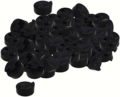 Yibuy Black Round Violin Fiddle Mute for 3/4 4/4 Size Violin Set of 50