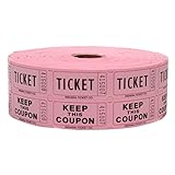 INDIANA TICKET CO. 1,000 Pink Raffle Tickets Double