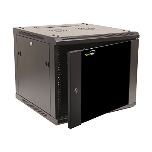 NavePoint Rack Da Parete 9U Per Server 19'' - Profondità 45,7 Cm - Acciaio Verniciato Nero - 2