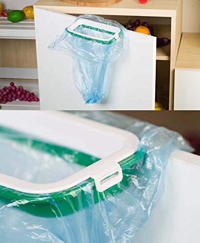 Pack of 2 Portable Trash Bag Holder Hanging Kitchen Cupboard Door Back Style Stand Trash Garbage Bags Storage Rack