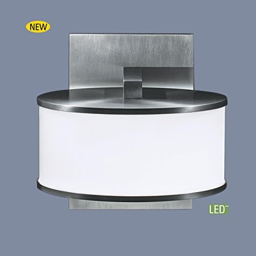 Norwell Lighting 1126-BA-AC Timbale Large LED Sconce in Brushed Aluminium and Shiny Opal Acrylic