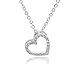 Spinningdaisy Always Love Crystal Open Heart Necklace