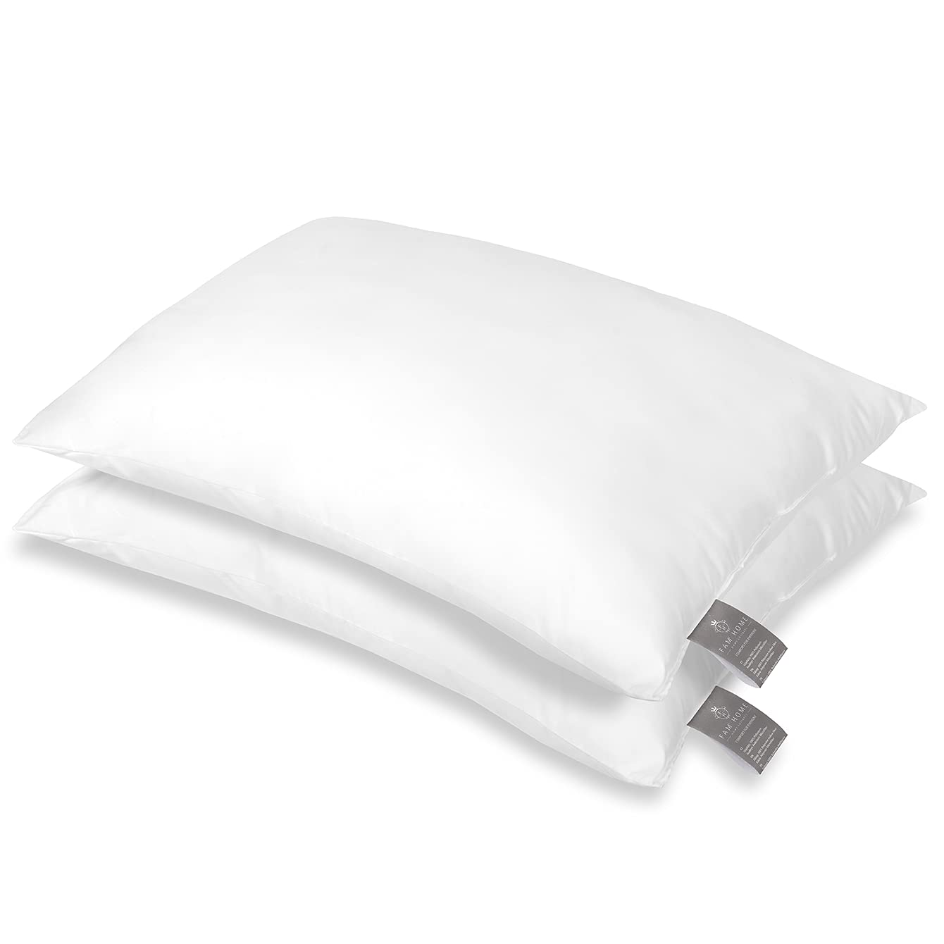FAM HOME Soft Microfiber pillow 50x70cm, optimal support for the neck and head, Set of 2