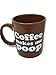 16oz Coffee Makes Me Poop! ~ Funny Saying Mug/cup ~ 16 Oz ~ Dark Brown with White Letters by Island Dogs