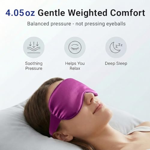Cooling Eye Mask for Puffy Eyes: Fsa Eligible ltems Hsa, Migraines Headache Fast Relief After Surgery Care Cold Compress, Reusable Face Ice Pack Gel for Dark Circles, Gentle Weighted Sleep Mask Purple