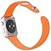 Apple Watch Band, HuanlongTM Soft Silicone Sport Style Replacement Iwatch Strap for Apple Wrist Watch (Orange 38mm S/m)