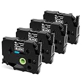 Oozmas Compatible Label Tape Replacement for Brother P-Touch White on Black Tape 18mm 0.7 Inch TZe-345 Compatible with Brother Label Maker PT-D400AD, 4-Pack