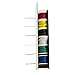 22 Gauge Wire, Electrical Wiring, Solid Hookup Wires, Tinned Copper, 6 Spools (25 Feet Each), 300V, PVC Coated (OD: 1.5mm), Red, Black, Green, Yellow, White & Blue Hook Up Cables, Breadboard