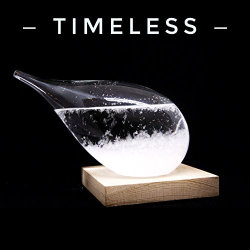 Empyrean Decorative Storm Glass - Water Drop Weather Predictor Creative Forecast Bottle Barometer Weather Glass - 17th Century European Meteorological Stylish Display Large Home Glass Crafts (Large)