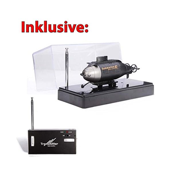 HSP Himoto 6-Kanal Mini RC ferngesteuertes U-Boot Submarine, Komplett-Set inkl. integr. Akku, Ladegerät, Fernsteuerung – Bild 6