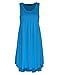 KILIG Women Summer Casual Dress Loose Pleated Sleeveless Swing Beach Sundress Cover up with Pockets Sky Blue