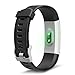 Fitness Tracker, Kinbom Heart Rate Monitor Smart Watch With Sleep Monitor, Step Counter, GPS, Message Notification, Bluetooth 4.0, IP67 Waterproof Activity Tracker for Android＆iOS Smart Phone (Black)