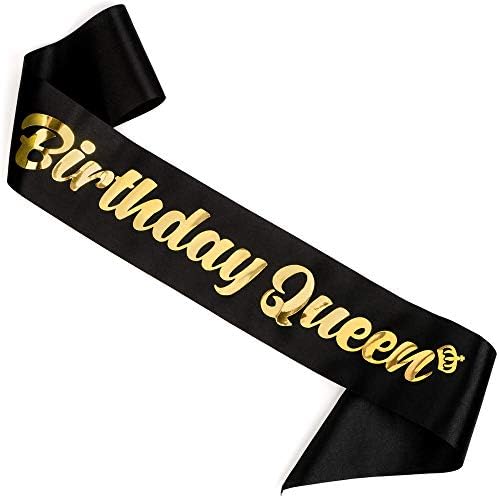 CORRURE Happy Birthday Banner Mit Quasten – Vorbedruckt In Blau & Gold, Inkl. 15 Bunten Quasten, Perfekt Für Geburtstagsdeko
