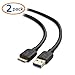 Cable Matters 2-Pack, Micro USB 3.0 Cable - 3ft, External Hard Drive Cable, USBA to USB Micro B Cord, Compatible with Seagate, LaCie, Toshiba, Samsung, Western Digital/WD External Hard Drive, Black