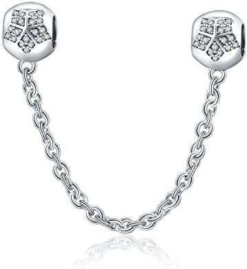 Jewelry Lucky Star 925 Sterling Silver Safety Chain Charms For Snake Chain Bracelets