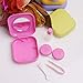KUCAFURTYEY Mini Travel Contact Lens Case Kit Holder Mirror Box - Purple, Small