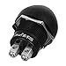 Jtron Momentary Push Button Switches Off-(ON) Waterproof Button Switches Reset Rubber Casing Push Button Switch Black for Car Boat (12~24V/10A)