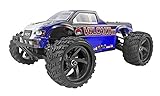 Redcat Racing Volcano-18 V2 Electric Monster Truck with Waterproof Electronics (1/18th Scale), Blue