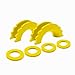 AUTMATCH Pack of 2 D-Ring Shackle Isolators Washers Kit 2 Rubber Shackle Isolators and 4 Washers Fits 3/4 Inch Shackle Gear Design Rattling Protection Shackle Cover Yellow