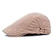 Men's Cotton Flat Snap Hat Ivy Gatsby Newsboy Hunting Cabbie Driving Cap (Khaki)