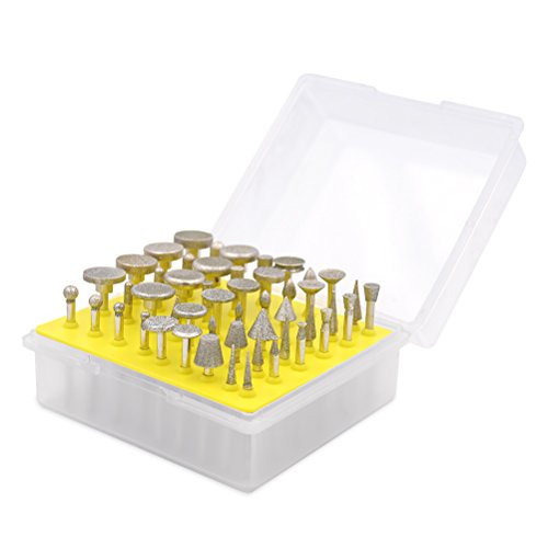 Juego-de-Fresas-de-Diamante-GOXAWEE-50Pcs-Fresa-de-MoliendaMuela-de-Diamante-3-mm-Broca-para-DremelAccesorios-para-Herramientas-RotativasGrabado-Talla-Pulido-de-BricolajeGrano-150