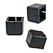 Chair Leg Floor Protectors, WarmHut 16pcs Black Silicone Table Furniture Leg Feet Tips Covers Caps, Felt Pads, Prevent Scratches, Wood Floor Protector (Square)(Black)