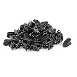 uxcell 50 Pcs Cable Lapel Clip Organizer Rotate Mount for Headphone Earphone