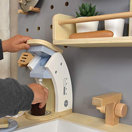 Meppi Haushaltsgeräte-Set Toaster / Kaffeemaschine / Mixer aus Holz für die Kinderküche / Spielküche – Bild 4