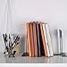Black Bookend Supports, Metal Nonskid Heavy Duty Bookends (6Pair/12 Piece), Standard Size 5.7 x 5 x 6.7 inches, Great for Bookshelf Office School Library