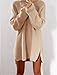 Xuan2Xuan3 Women Side Zipper Long Casual Loose Tunic Knit Pullover Sweater Dress Jumper XL Ivory