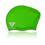 Waterproof Extra Large Silicone Swim Caps for Long Hair by VITCHELO. Large Swimming Cap for Dreadlocks, Bathing Caps for Girls, Ladies & Women. Ouch-Free Swim Cap. Easy to Slide On and Off