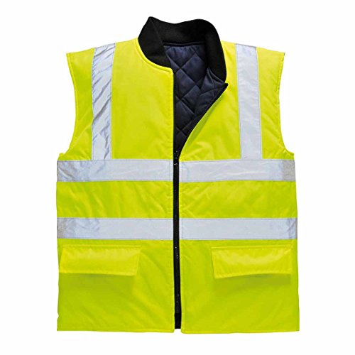 Portwest S469 Hi-Vis Reversible Bodywarmer Machine Washable Stain Resistant
