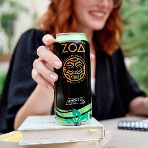 ZOA 100 Calorie Energy Drink, Lemon Lime, 16 fl. oz. (Pack of 12