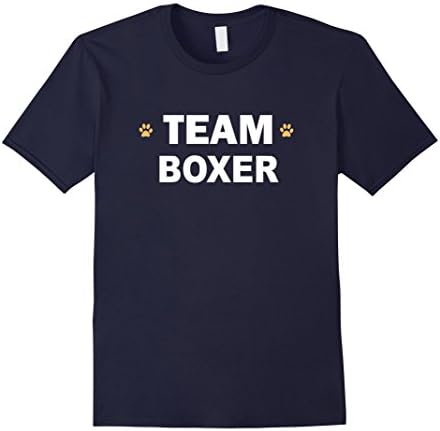 Mens Team Boxer Cute Dog Lover Pawprint T-Shirt 3XL Navy