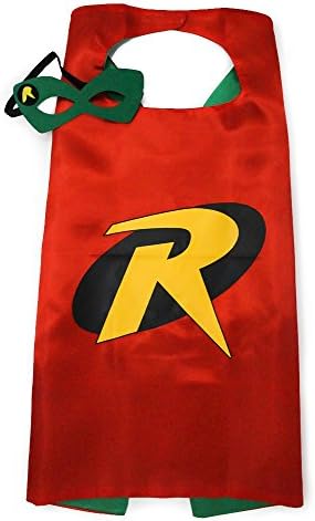 Robin Superhero Costume Cape and Mask Set for Kids