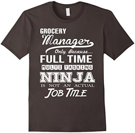 Men's Grocery Manager Job Title Shirt 3XL Asphalt