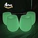 Silicone Wine Glasses Glow in The Dark Party Picnic Shatterproof Unbreakable Rubber Cups, BPA Free FDA Food Grade Silicone Camping Wine Glass Set of 4 by Mofason