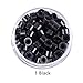 500 Pcs 5.0 mm Silicone Lined Micro Links Rings Hair Extensions Beads Silicone Lined Beads for Human Hair Extensions and Feather Extensions (Black)