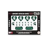 MICHIGAN STATE SPARTANS FACE AND NAIL SPORT STICK ONS-MICHIGAN STATE UNIVERSITY TATTOOS