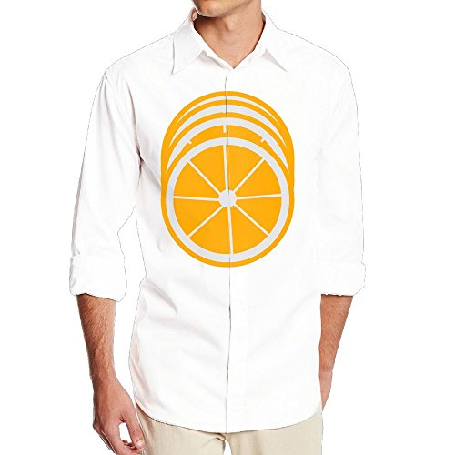 Mariroe Adult Boy/Men Long Sleeve Orange Stretch Button Front Shirt