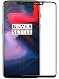 True Desire Tempered Glass Screen Protector 5D Full Coverage 9H Hardness for One Plus 6 Front (Black)