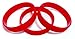 TheAwristocrat 1 Dozen Multi-Pack RED Wristbands Bracelets Silicone Rubber - Select from a Variety of Colors (Red, Adult (8