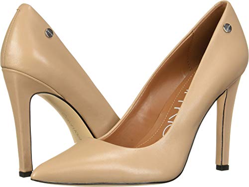 Calvin Klein Women's Brady Pump, Desert Sand Leather, 6
