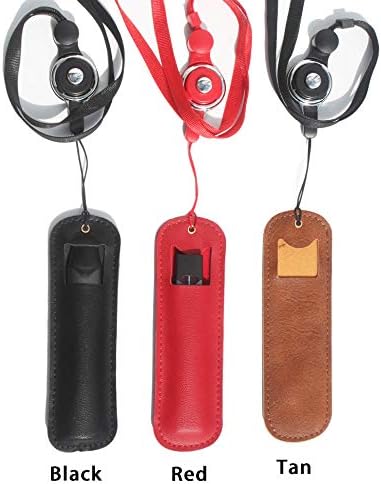Premium Leather Lanyard Sleeve case for JUUL, Anti-Loss Pendant Necklace for JUUL(1 Sleeve, No Device)(TAN)