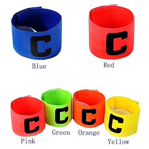 Potelin Kinbelle Soccer Basketball Adjustable Player Bands Elastic Sticker C Mark Football Captain Armband Green Durable and Useful