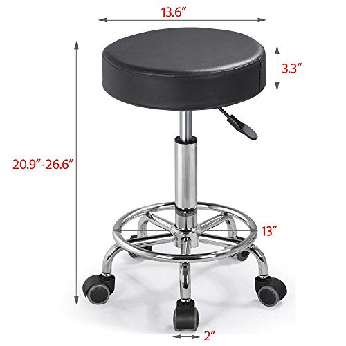 Yaheetech Wood 2 Folding Massage Table with Rolling Stool Portable Massage Bed Spa Bed Stool Adjustable Swivel Salon… - Image 4
