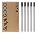 SimpliGOOD Toothbrushes - Soft Ultra-Fine Charcoal Bristles, BPA-Free Plant Based Plastic Toothbrush - Tan (5 Count)